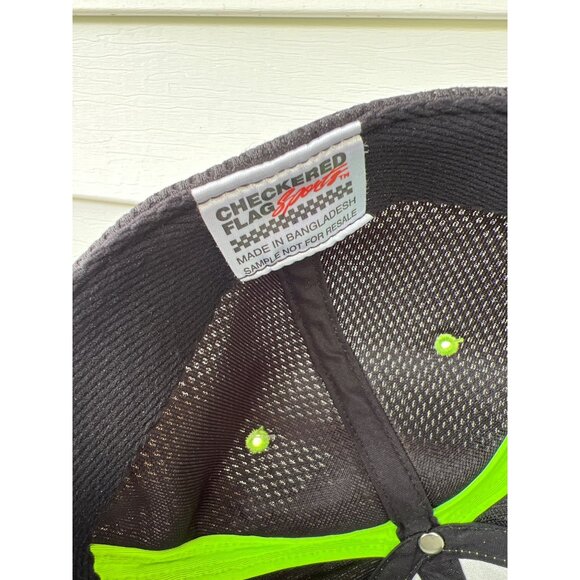 Vintage Dale Earnhardt Jr Voodoo Ride Black & Neon Green Skull Logo Mesh Back Ca - Picture 4 of 4
